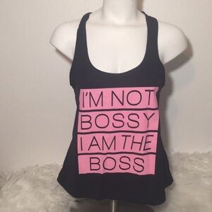 “I’m not Bossy I’m the Boss” logo workout tank
